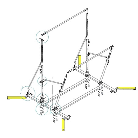 STABILISATEURS BARRES ASYMETRIQUES / PARALLELESLOT DE 4