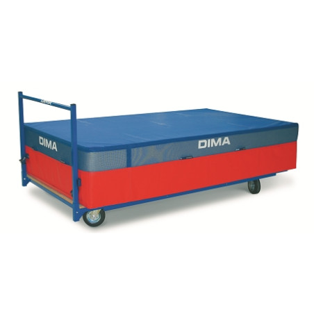CHARIOT DE TRANSPORT POUR MATELAS ET SAUTOIR 250x122CM - DIMASPORT