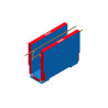 Free-standing parallel bars with rollers and mattress