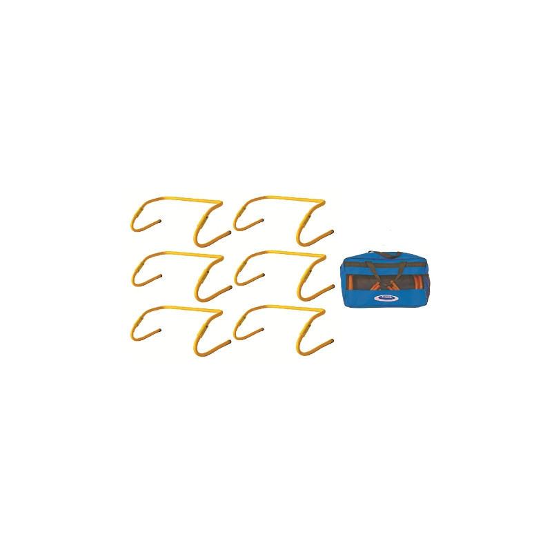 Haies de velocite pliables double hauteur 15 et 30 cmle lot de 6
