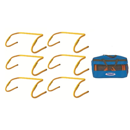 Haies de velocite pliables double hauteur 15 et 30 cmle lot de 6