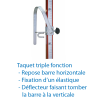 Poteaux hauteur club avec taquet deflecteurla paire