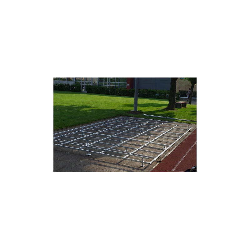 Galvanized platform for training and initiation high jump landing systems