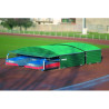 Shed on fixed wheels for meeting pole-vault landing system 7.85 x 5.60m