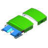 Shed on fixed wheels for meeting pole-vault landing system 7.85 x 5.60m