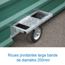 Garage integral sur roues fixes pour sautoir perche international double entrees up & down11.60 x 6.70m