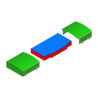 Shed on fixed wheels for iaaf challenger high jump landing system 6.50 x 4.80m
