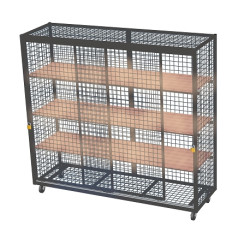 GRANDE ARMOIRE SUR ROULETTE -RANGEMENT MATÉRIEL SPORTIF -200X65X188CM