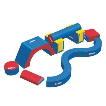 PARCOURS DE MOTRICITÉ ZIG ZAG POUR ENFANT DE 2 A 8 ANS - DIMAKID
