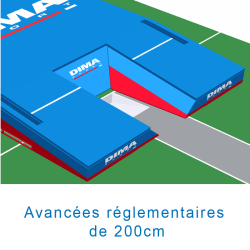 International single cover pole vault landing system 8.00 x 6.00 x 0.80/0.40m