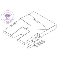 International single cover pole vault landing system 8.00 x 6.00 x 0.80/0.40m