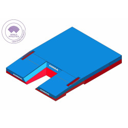 International single cover pole vault landing system 8.00 x 6.00 x 0.80/0.40m