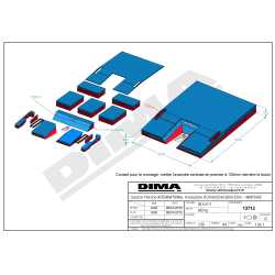 International single cover pole vault landing system 8.00 x 6.00 x 0.80/0.40m